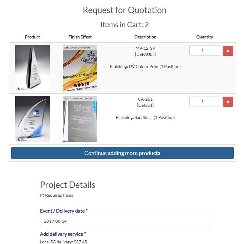 Input your contact and submit