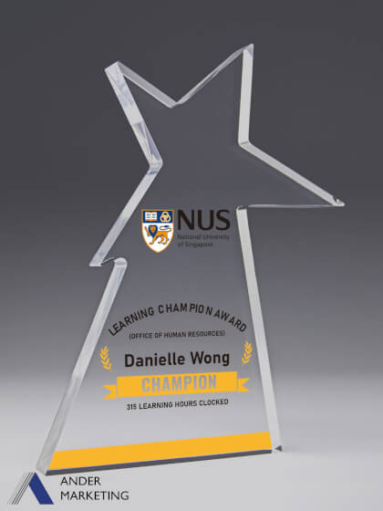 Acrylic Trophy Award - Ander Marketing Singapore