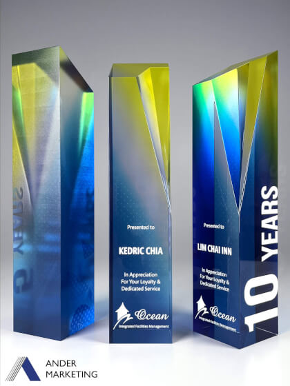 Acrylic Trophy Award Acrylic Trophy Award - Ander Marketing Singapore