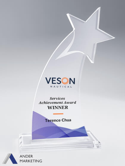 Acrylic Trophy Award - Ander Marketing Singapore