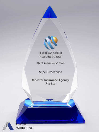 Crystal Trophy Award - Ander Marketing Singapore