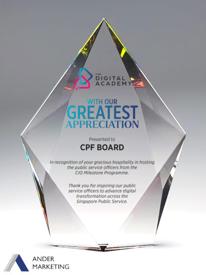 Crystal Trophy Award Crystal Trophy Award - Ander Marketing Singapore