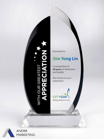 Crystal Trophy Award - Ander Marketing Singapore