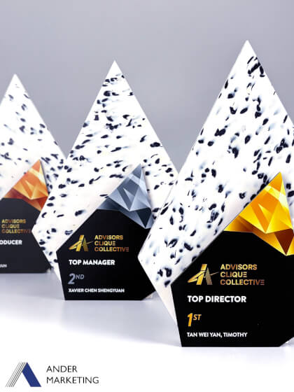 Modern Trophy Award - Ander Marketing Singapore