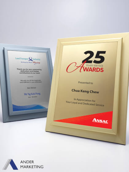 Plaque - Ander Marketing Singapore