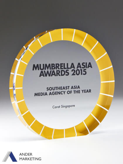 Custom Trophy Award - Ander Marketing Singapore