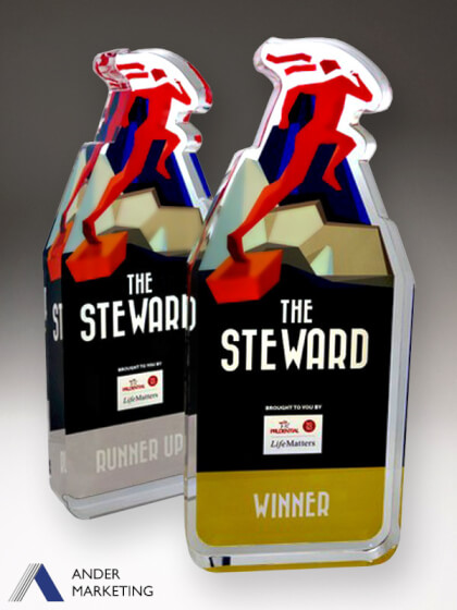 Custom Trophy Award - Ander Marketing Singapore