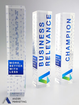 Acrylic Trophy Award - A-29 Ander Marketing Singapore