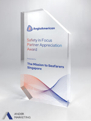 Acrylic Trophy Award - A-38 Ander Marketing Singapore