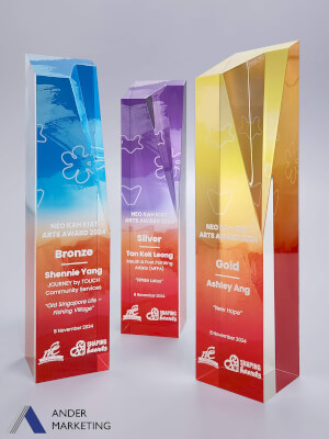 Acrylic Trophy Award - A-41 Ander Marketing Singapore