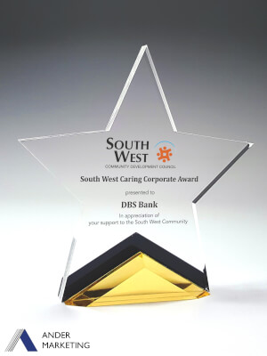 Acrylic Trophy Award - A-74 Ander Marketing Singapore