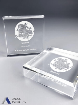 Acrylic Trophy Award - A-91 Ander Marketing Singapore