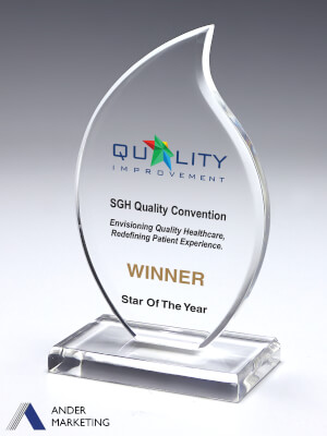 Acrylic Trophy Award - AA-1020 Ander Marketing Singapore