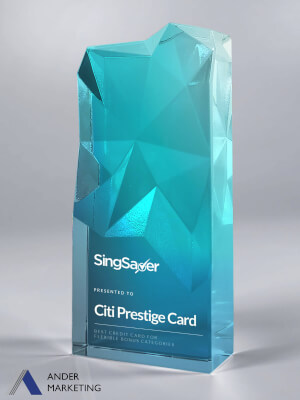Crystal Trophy Award - CA-247 Ander Marketing Singapore