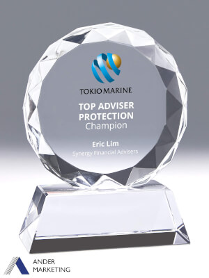 Crystal Trophy Award - CA-327 Ander Marketing Singapore