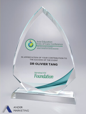 Glass Trophy Award - GG-01 Ander Marketing Singapore