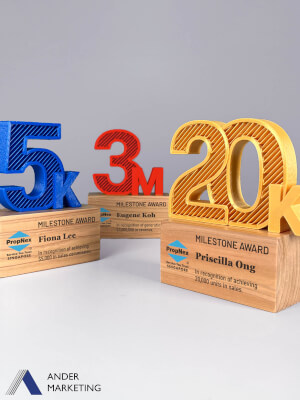 Modern Trophy Award - MW-24 Ander Marketing Singapore