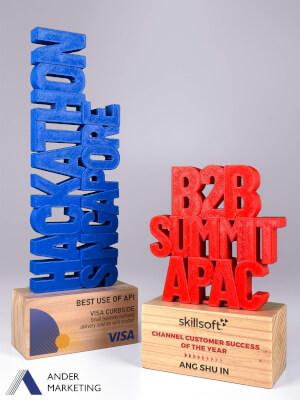 Modern Trophy Award - MW-25 Ander Marketing Singapore