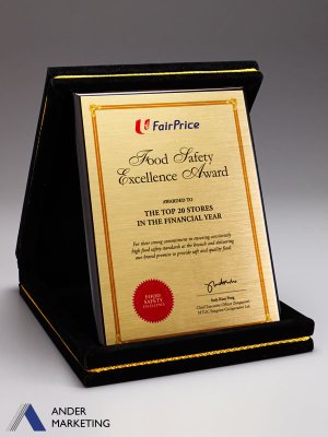 Velvet Box Plaques - PVB-03 Ander Marketing Singapore