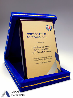 Plaque - PVB-05 Ander Marketing Singapore