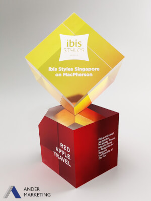 Custom Trophy Award - YA-3655 Ander Marketing Singapore