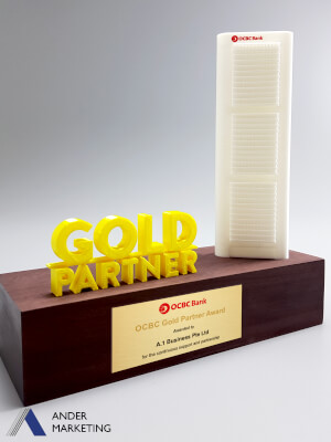 Custom Trophy Award - YMA-3662 Ander Marketing Singapore
