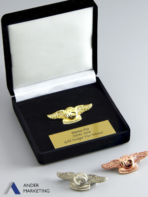 Custom lapel pin with velvet box - YPIN-F5 Ander Marketing Singapore