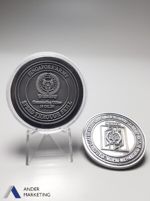 Custom medallion coin with plastic coin case - YTC-3466 Ander Marketing Singapore