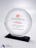 Glass Trophy Award - Ander Marketing Singapore