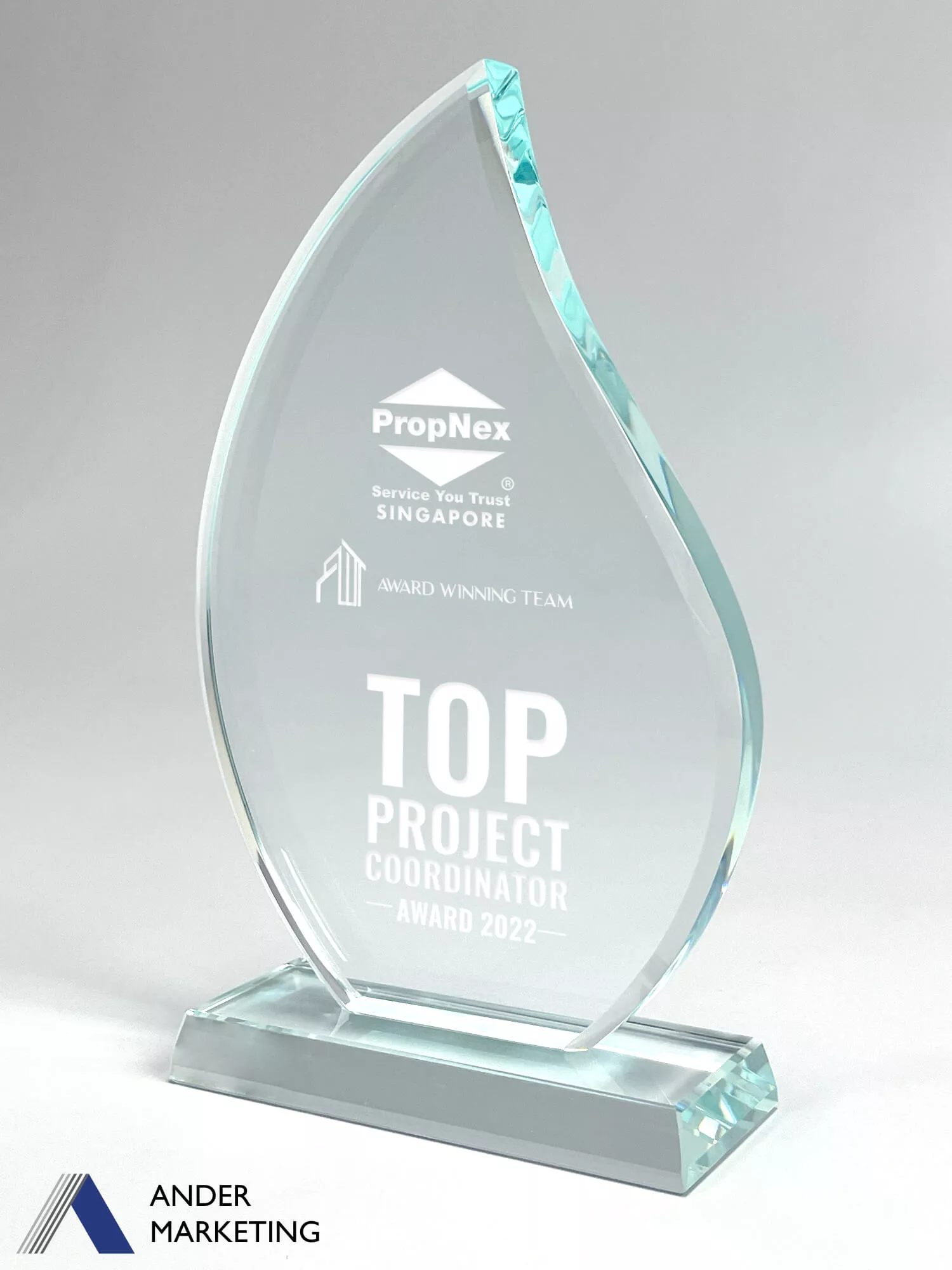 GG-05 Glass Trophy Award | Ander Marketing Singapore